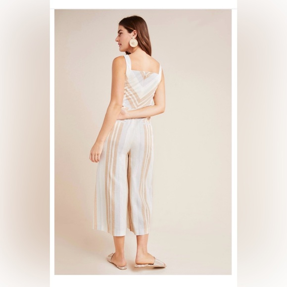 ANTHROPOLOGIE - Savannah Striped Jumpsuit Size 6 - Picture 3 of 12